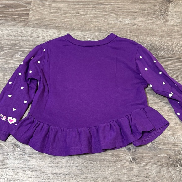 Vintage 90s Kittens in Teacups Ruffle Top hearts pastel 4T Toddler - Picture 2 of 6